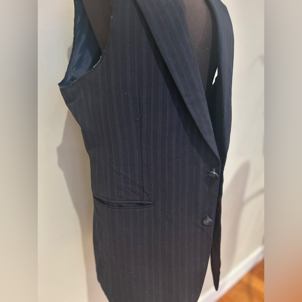 Urban outfitters Navy blue striped oversized vest Women’s OS